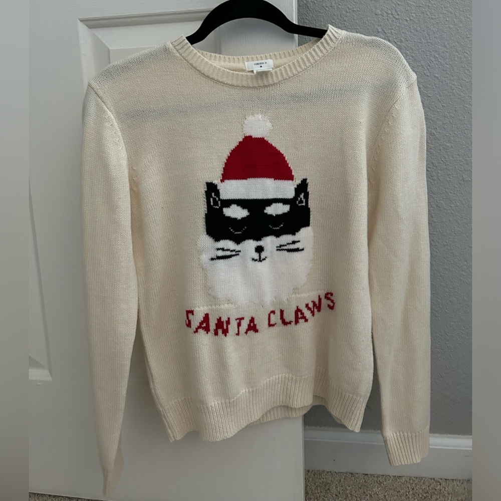 Forever 21 Women’s Santa Claws Christmas Sweater